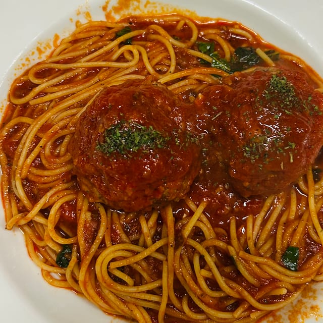 Lunch Special Spaghetti Meatballs.